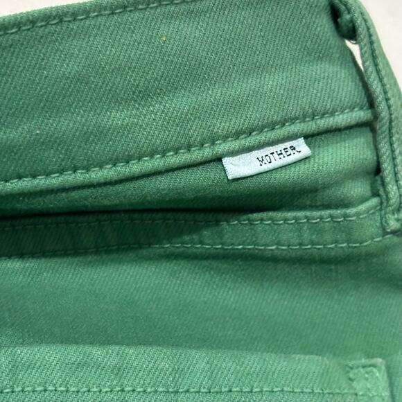 MOTHER Mid Rise Rider Ankle Play Date Leprechaun Green Size 34 NWT - Picture 9 of 11